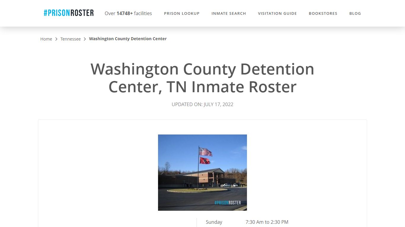 Washington County Detention Center, TN Inmate Roster